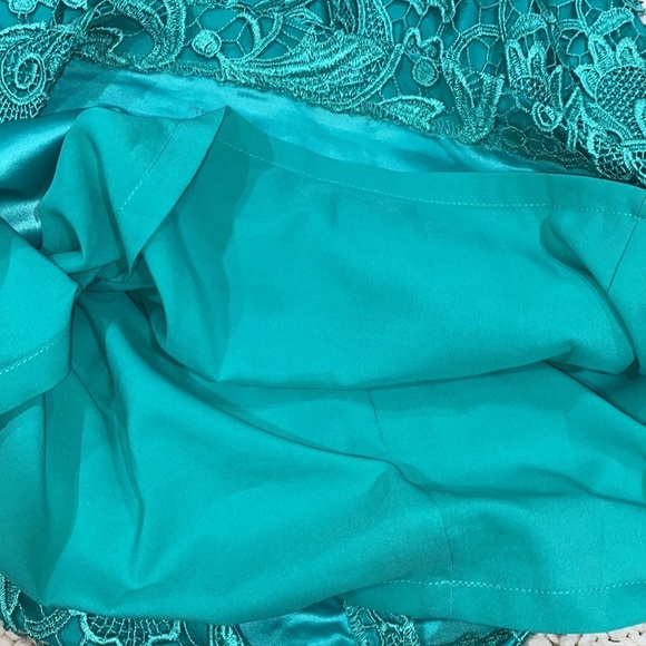 Vince Camuto teal dress crochet lace bodycon size 10 - Picture 9 of 10